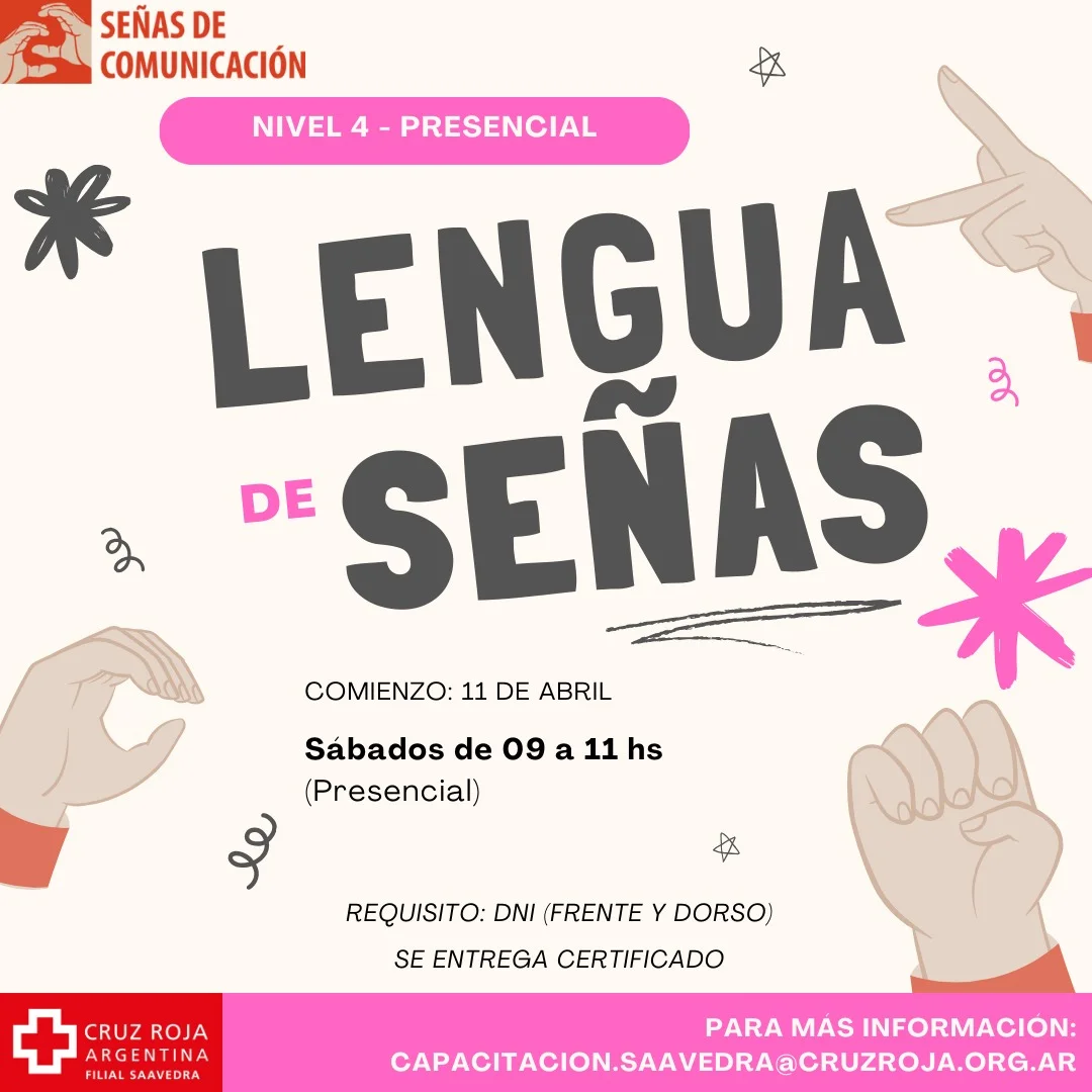 Curso Lengua de Señas Presencial Nivel 3 2026 Curso Lengua de Señas Presencial Nivel 3 2026