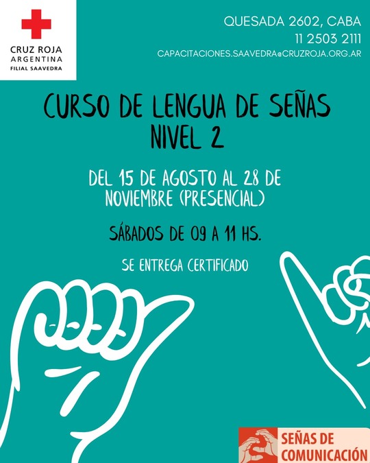 Curso Presencial Lengua de señas nivel intermedio 2026 (1) Curso Presencial Lengua de señas nivel intermedio 2026